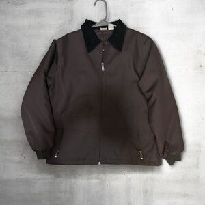 GAP Men's Dark Brown Jacket with Black Collar